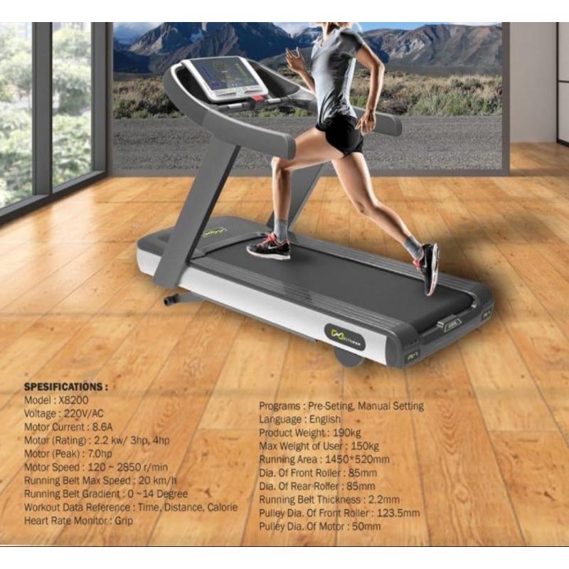 Treadmill Elektrik 7HP AC DHZ X8200