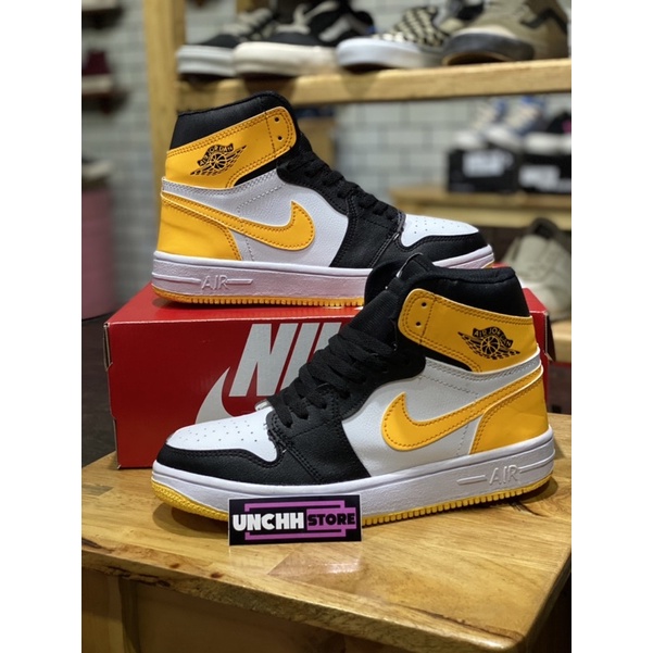 nike jordan black yellow