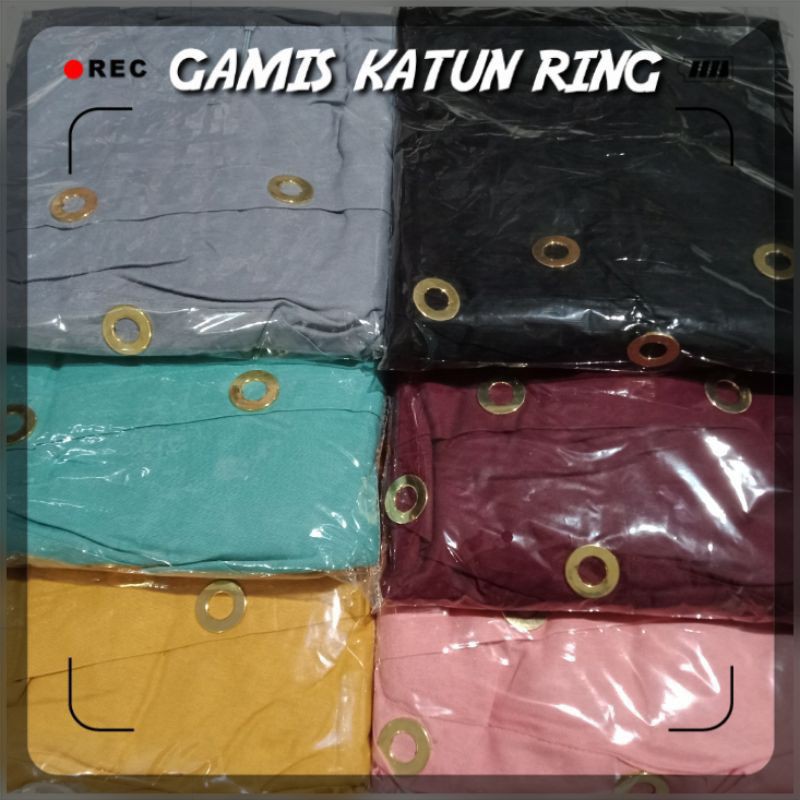 SALE GAMIS LEBARAN RANDOM DRESS KATUN RAMI POLOS/APLIKASI RING