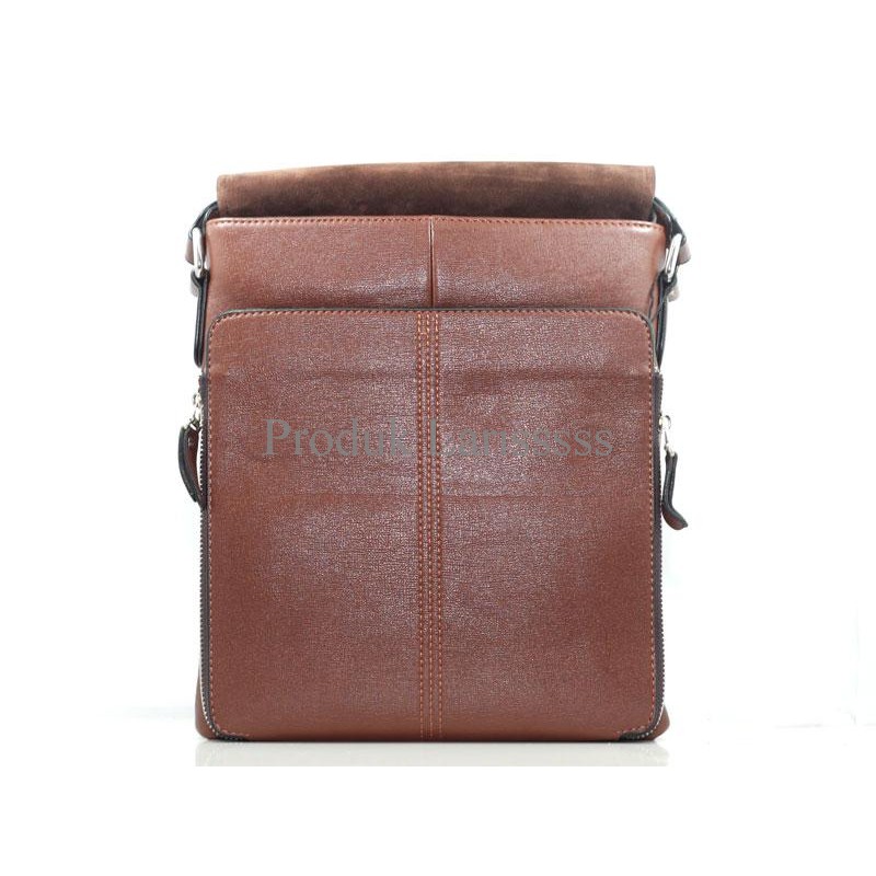 Tas Selempang Kulit Pria Import Branded Mont Blanc 6638-2 Brown New Release