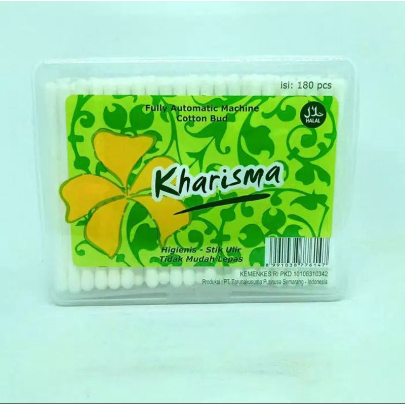 Cotton Bud KHARISMA Higienis Stik Ulir Pembersih Telinga 180 Pcs