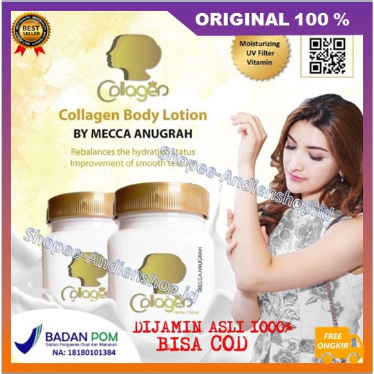 [BISA COD] BELI 1GRATIS 1 Bibit Collagen Body Lotion Solusi Kulit Putih dan Awet Muda Ala Korea 100%