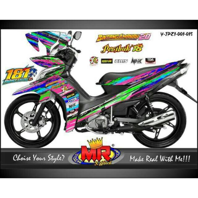 Decal Dekal Jupiter Z1 Stiker Sticker Semi Full Terbaru 03 Spec A