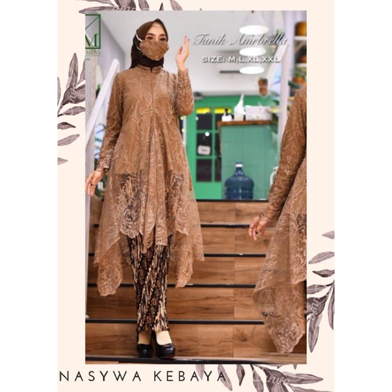 OOTD - SET KEBAYA TILLE BUSUI AZALEA MIX ROK PLISKET JUMBO / KEBAYA MODERN / KONDANGAN / PERNIKAHAN