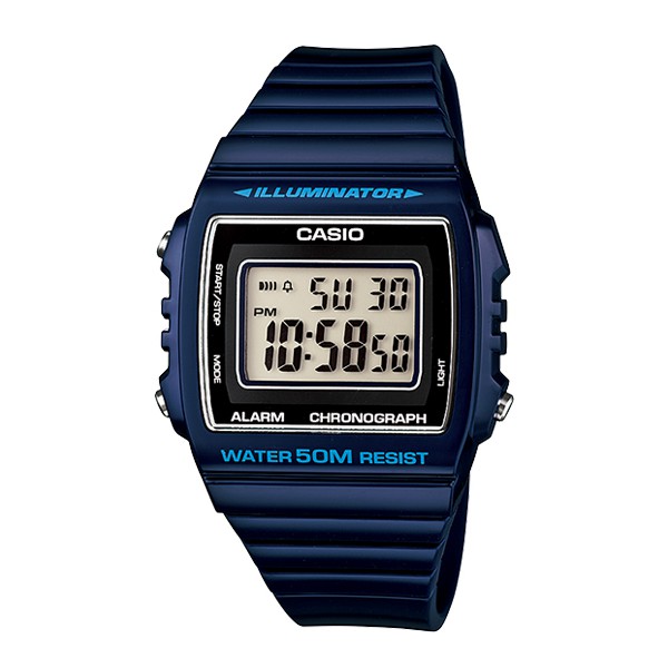 Casio Original Wanita W-215H-2AVDF Rubber Strap