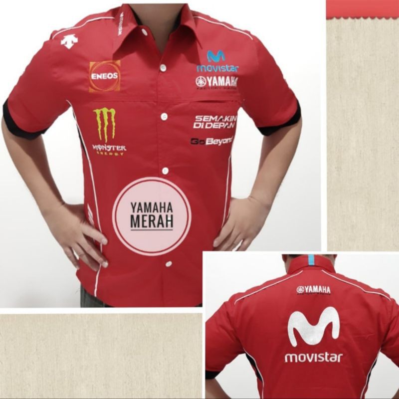 Baju seragam otomotif Yamaha kemeja komunitas motoGP Yamaha Team