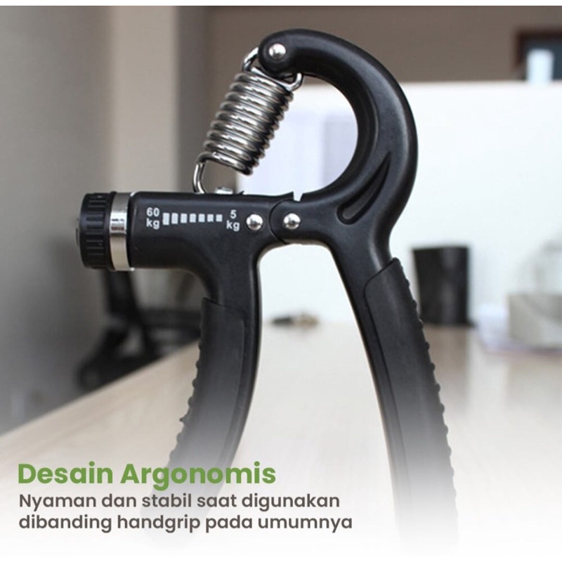 HAND GRIP/HANDGRIP ADJUSTABLE 5-60 KG ALAT LATIHAN OTOT/PENGUAT TANGAN-4