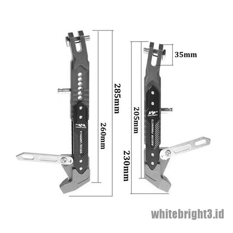 Standar Samping Sepeda Motor Bahan Aluminum Alloy CNC Warna Putih