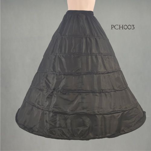 LENKA Pengembang Gaun Pettycoat Dalaman Dress Pengantin Hitam 6 Ring  PCH003