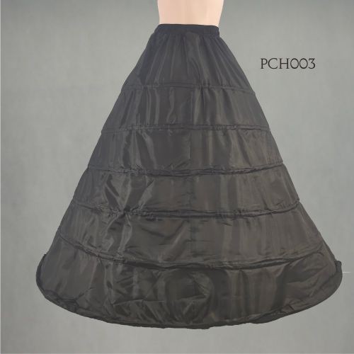 [TOKO TERPERCAYA] PETTICOAT PENGEMBANG GAUN ROK HITAM BALL GOWN 6 RING PCH003