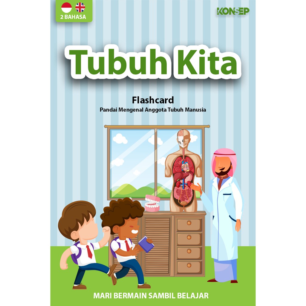 [1KG=10PCS] Konsep Flashcard Tubuh Kita / Flash Card / Mainan Edukasi Kartu Pintar Anak Terlengkap