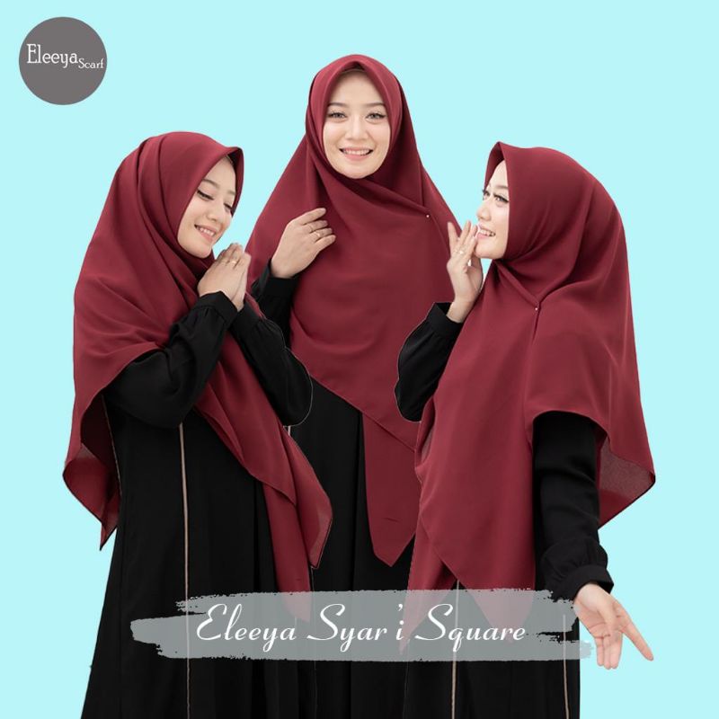 HIJAB SEGIEMPAT SYARI 130 x 130 || ELEEYA ORIGINAL