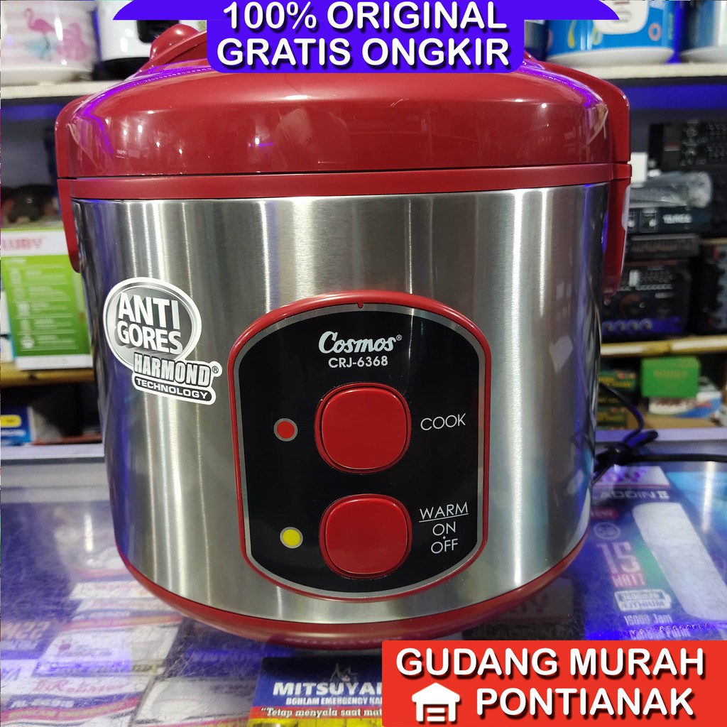 Ricecooker Cosmos Antigores 2liter CRJ 6368 On off harmond magicom mejikom penanak nasi