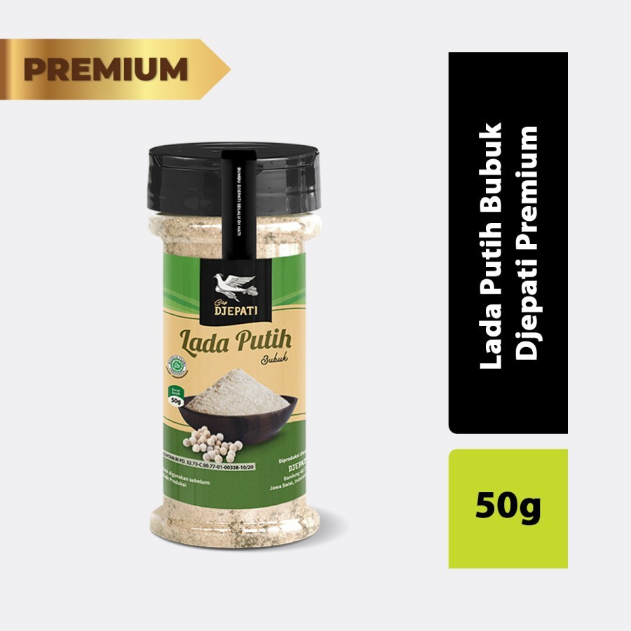

Lada Putih Bubuk Botol Premium Djepati 50gr - White Pepper Powder 50gr