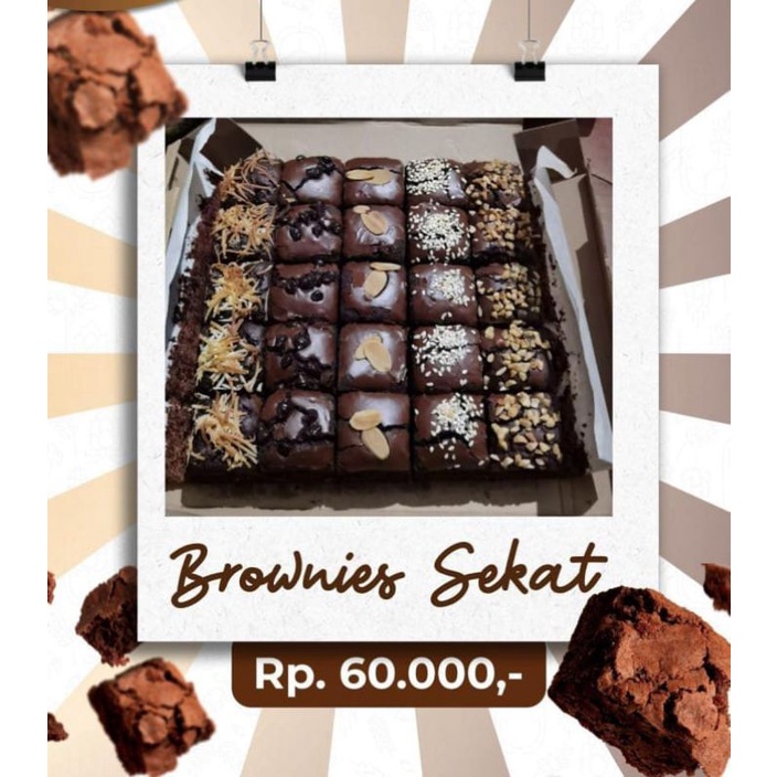 

Al-Man's Bakery | ROTI KUE CAKE BROWNIES BROWNIS BRONIS LUMER SEKAT SKAT (20 X 20 CM) TOPPING COKELAT KACANG ALMOND KEJU CHEESE CHOCO PANGGANG OVEN INSTAN INSTANT FUDGY CRISPY KRISPI KERING BOX ULTAH BIRTHDAY PREMIUM ORIGINAL MURAH TERLARIS BEST SELLER