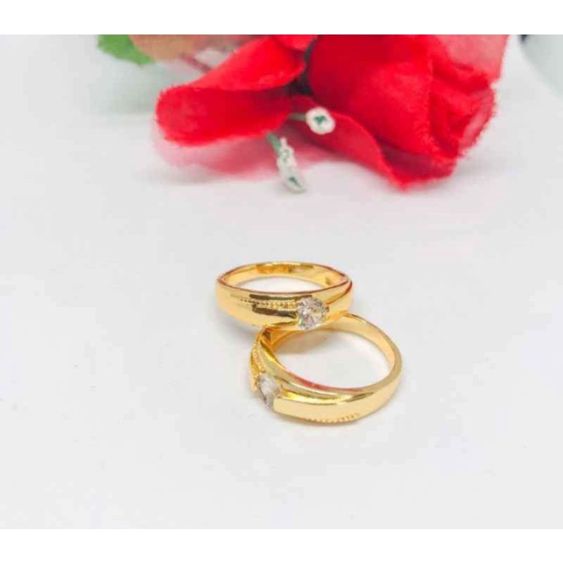 cincin couple tunangan titanium 24k