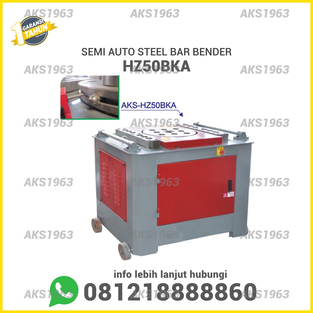 Mesin Pembengkok Besi Beton Eser Semi - Automatic 50mm Steel Bar Bender AKS - HZ50BKA