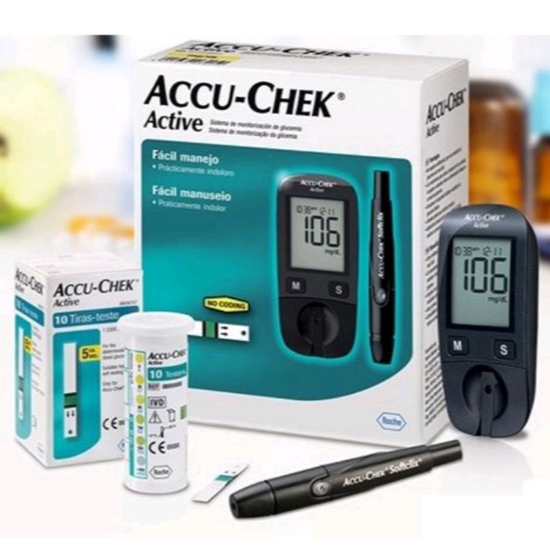 Alat accu check active / alat cek gula darah accu check