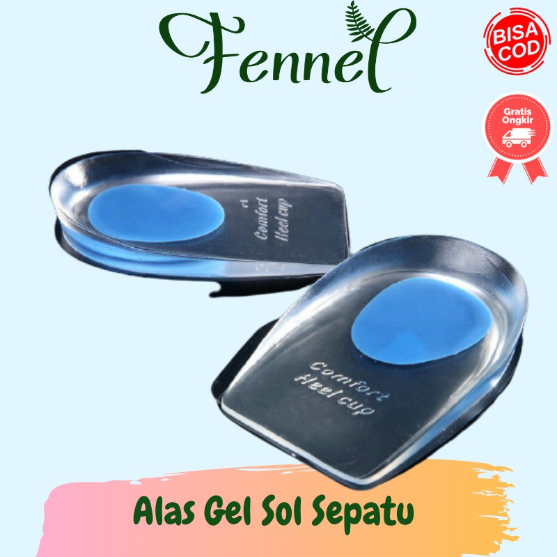 Alas Tumit Kaki Sol Sepatu Soft Silicone Gel J123