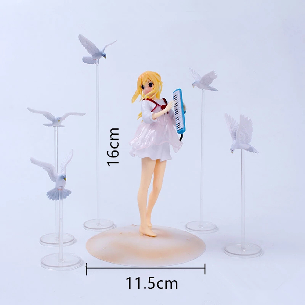 Lanfy Action Figure Anime Kaori Miyazono April Is Your Lie Bahan Pvc Untuk Dekorasi Mobil