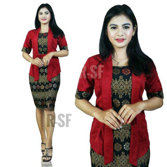 SETELAN KEBAYA ETP RED/kebaya wisuda/kebaya seragam