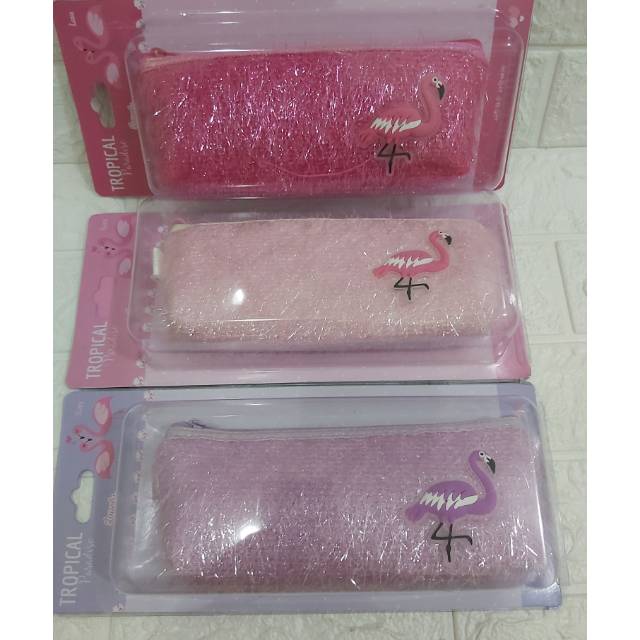 

Tempat pensil bulu flaminggo