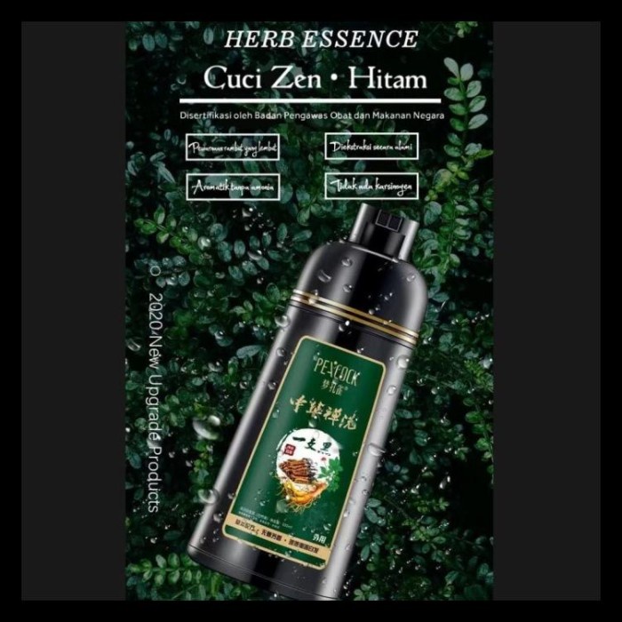 SEMIR RAMBUT Shampoo Pewarna Rambut Hitam Bahan Herbal & Alami /Semir