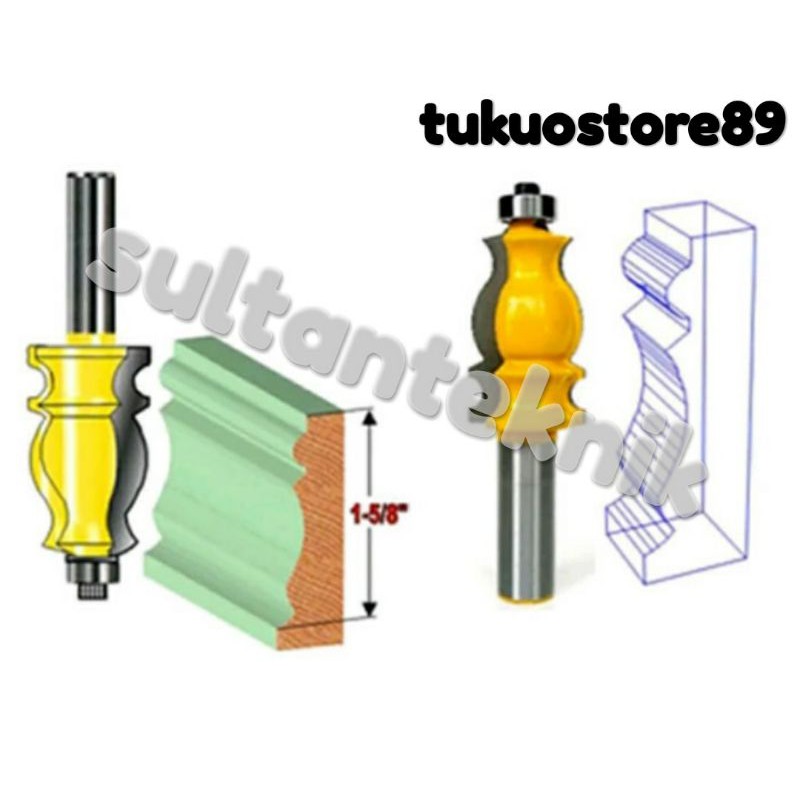mata profil kayu jendela pintu pigura - router profil pintu - mata router molding