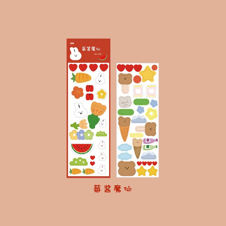 

Sticker Deco Ice Cream untuk DIY Scrapbook Bujo Planner (set paper dan transparant sticker)