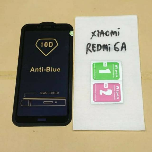 ANTI GORES BLUE LIGHT REDMI 6A / Tempered Glass Redmi 6A [ Anti-BlueLight ]