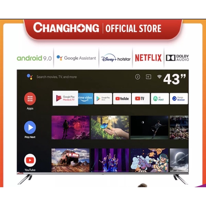 SMART ANDROID TV changhong 43 inch