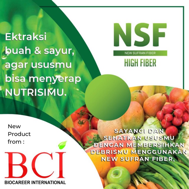 BCI NEW SUFRAN FIBER NSF ISI 15 sachet