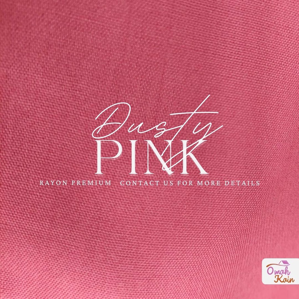 KAIN RAYON POLOS PREMIUM (TIDAK BERBULU, TIDAK NERAWANG,JATUH,ADEM DAN MEWAH)#omah kain-Dusty Pink