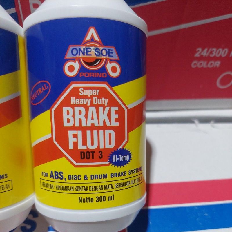 Minyak Rem ONE SOE 300ml Warna Putih Oli Rem Brake fluid Dot 3 Hi temp Untuk Motor / Mobil