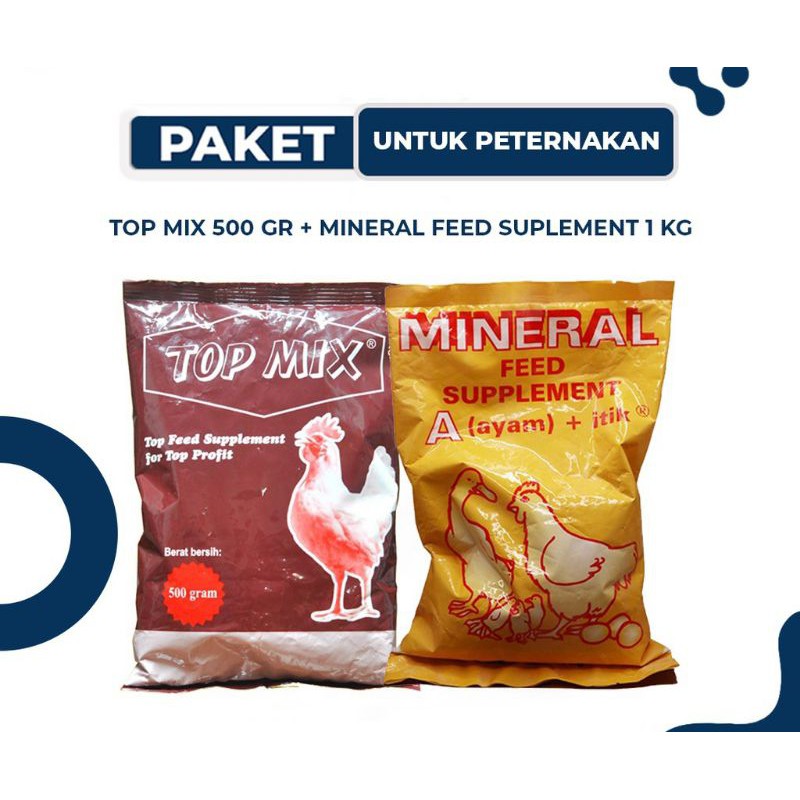 paket Mineral Feed Supplement dan Top Mix Campuran Pakan Ayam