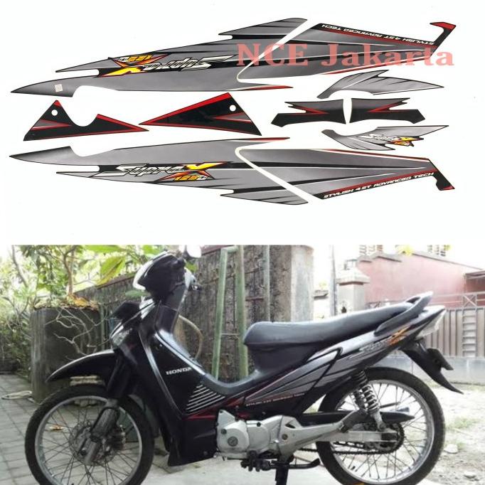 STIKER STRIPING SUPRA X 125D 2006 HITAM ncest17