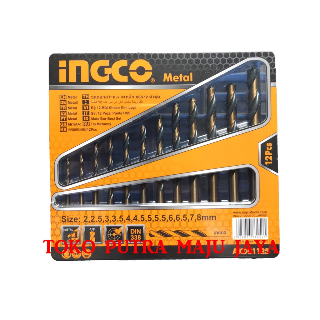 Ingco Set 12 Pcs Mata Bor Besi Metal INGCO