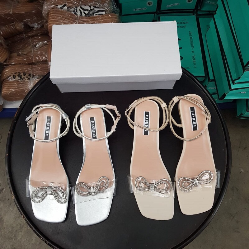 SG21908 Syafniegalery  Sandal Wanita Import Pita Crystal Tali 1882