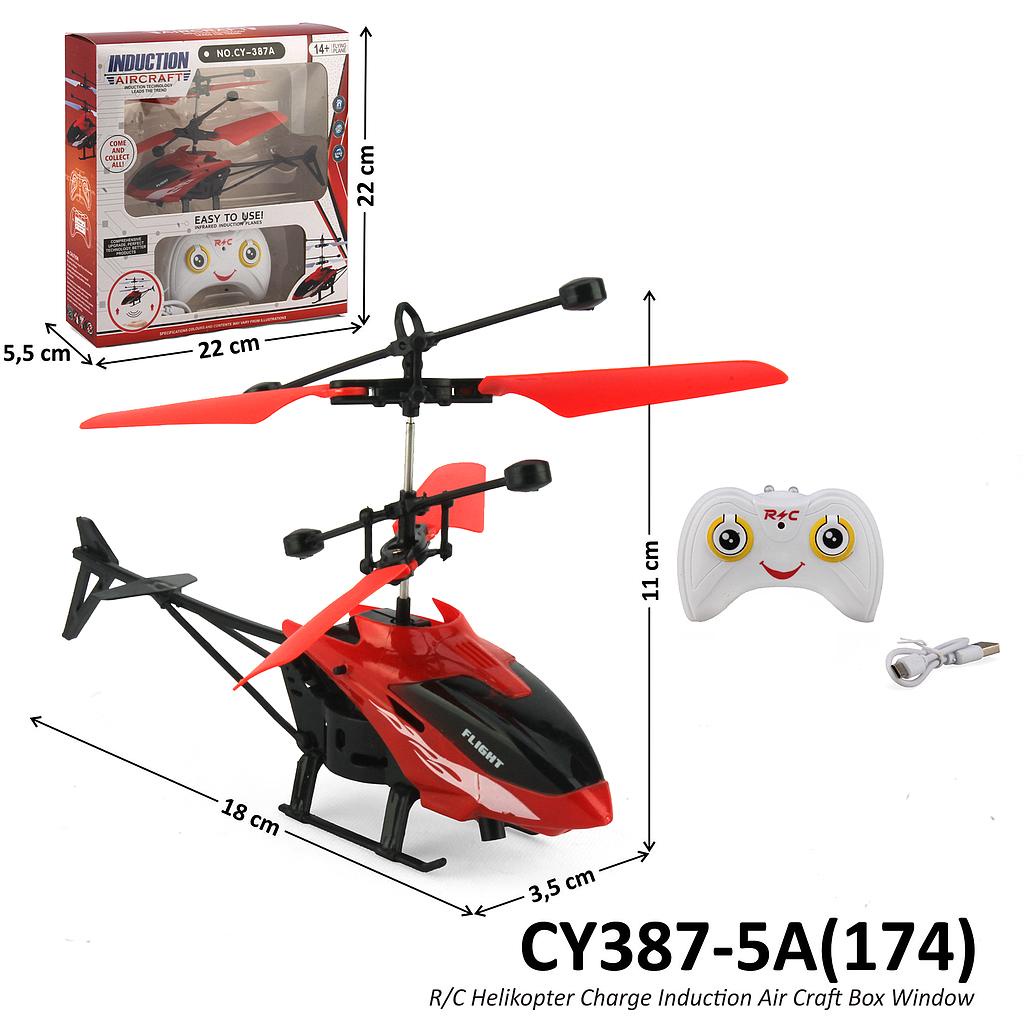 mainan remote control helikopter pesawat terbang remot sensor tangan anak dewasa led helicopter terb