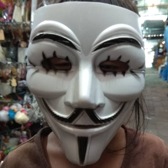 TOPENG ANONYMOUS VENDETTA GUY FAWKES BAHAN PLASTIK - MAINAN ANAK MURAH KHAS JOGJA