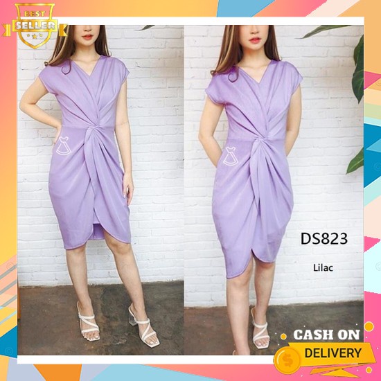 Baju Dress Brukat Wanita Dewasa Pesta Kondangan Modern Kekinian Terbaru 2021 Bhan Brokat Ld 100 Fit 