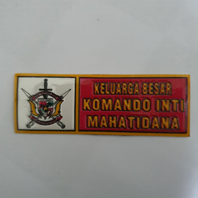 STICKER EMBOS LOGO PLAT NO PP (PEMUDA PANCASILA)KOMANDO INTI/STIKER TIMBUL LOGO PP MERAH