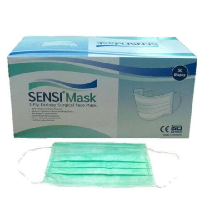 Masker wajah mulut SENSI MASK 3PLY BERKUALITAS GROSIRAN