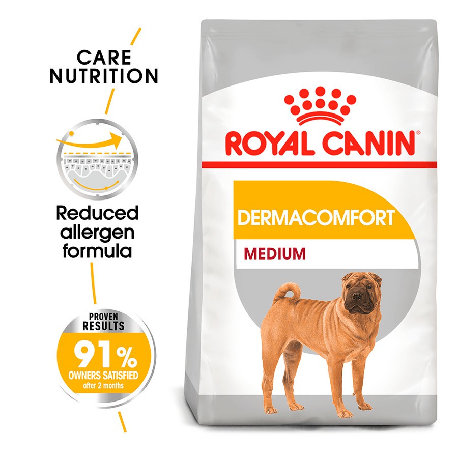 ROYAL CANIN MEDIUM DERMACOMFORT 3KG / MAKANAN ANJING KULIT SENSITIF