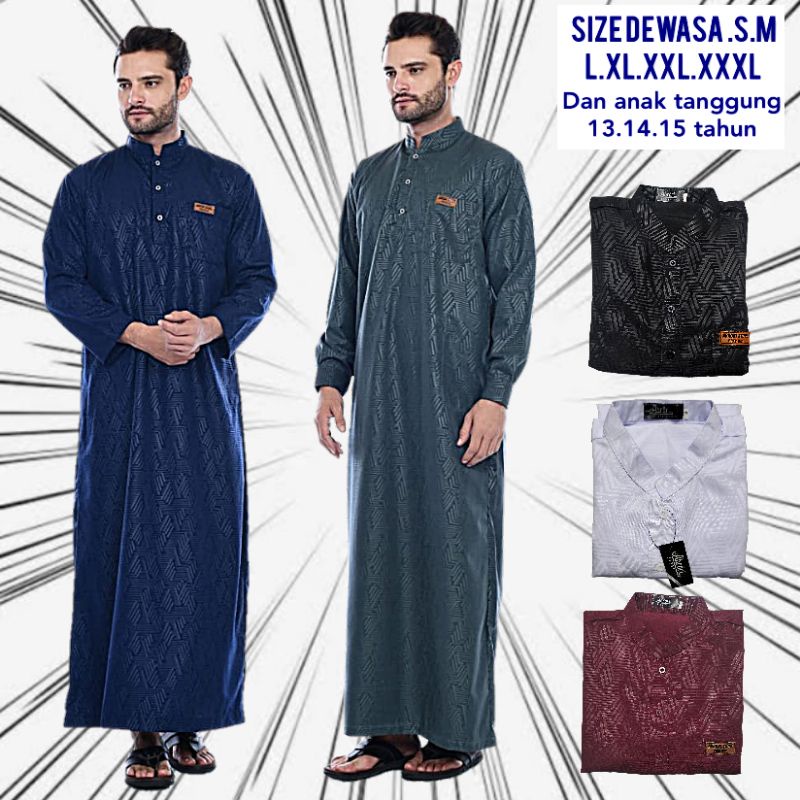 jubah pria EMBOS  jubah laki laki EMBOS jubah SAUDI EMBOS jubah laki laki KONVEKSI PREMIUM