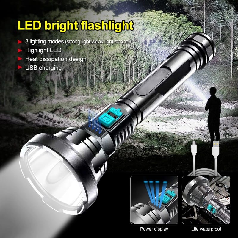 SENTER LED USB CHARGE FLASHLIGHT/ SENTER LED CHARGEABLE / SENTER CAS LED