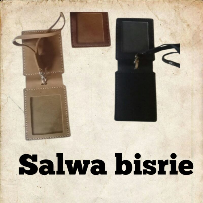 

ID Card holder name tag bahan kulit asli