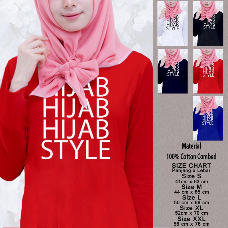 Kaos Muslim Wanita Panjang SN-WLMSMY355 HIJAB STYLE Baju Dakwah