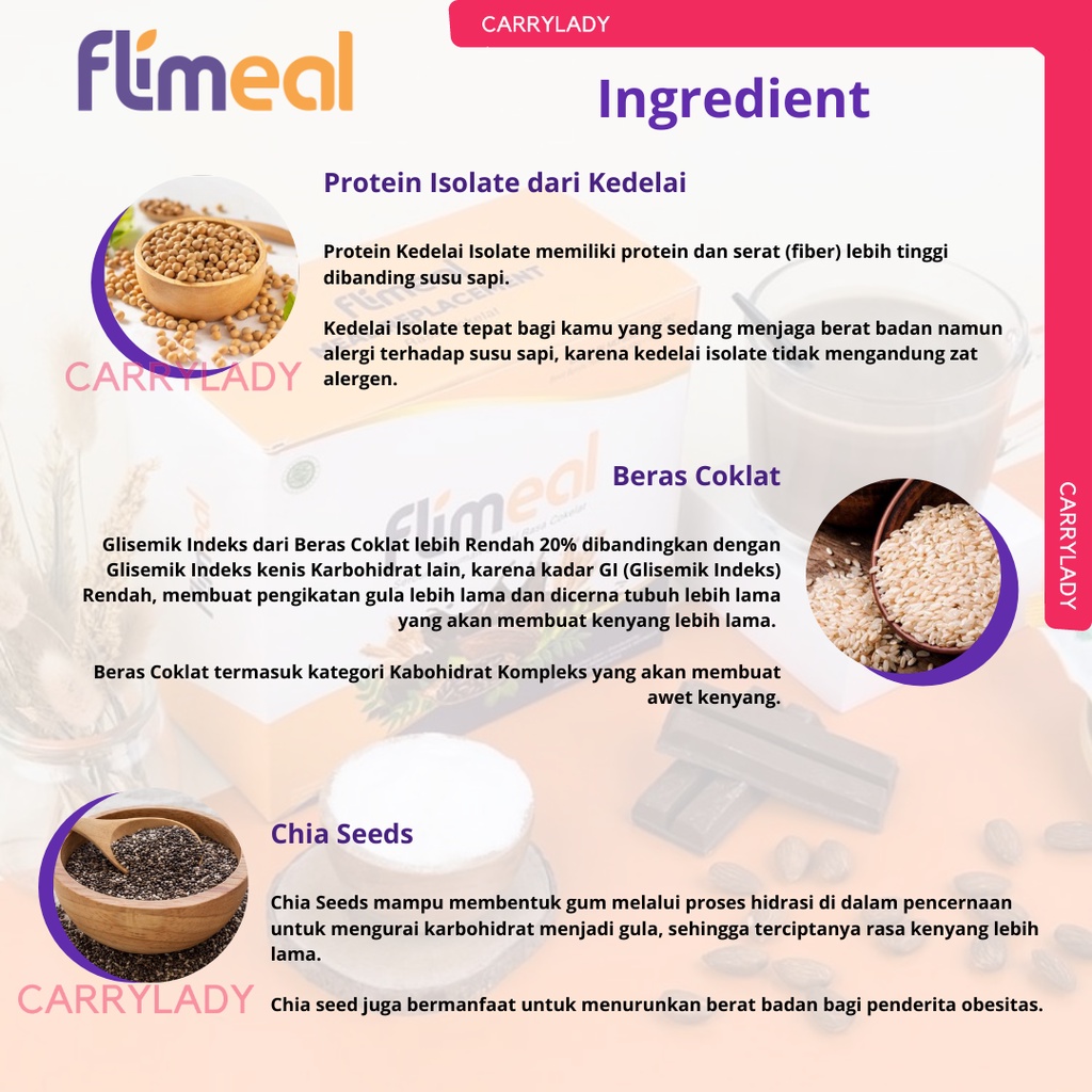 FLIMEAL 1 BOX 12 SACHET MEAL REPLACEMENT MINUMAN SEREAL RASA COKLAT PENGGANTI MAKAN DIET BY FLIMTY !