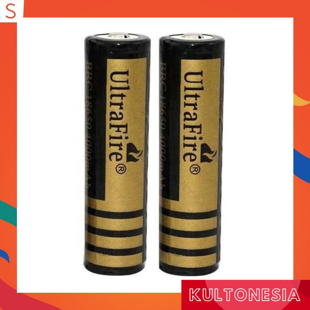 Baterai UltraFire Hitam 18650 4000MAH 3.7V